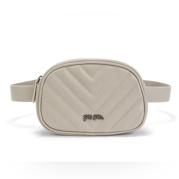 Folli Follie Grey Quilted Belt Bag NWOT - Picture 1 of 10
